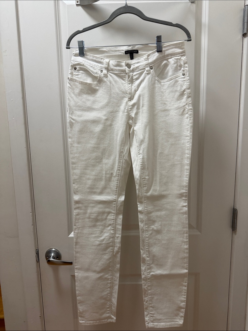 Eileen Fisher White Skinny Jeans